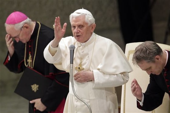 Pope Benedict XVI said that the important thing was that the intent was to take responsibility and take into consideration the life of the other.